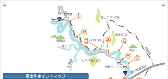 富士川ポイントマップ